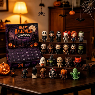 Halloween Box Advent Calendar 24 Days Horror Mini Figurines Countdown Box Spooky Movie Character Toy Blind Box Halloween Gift For Her