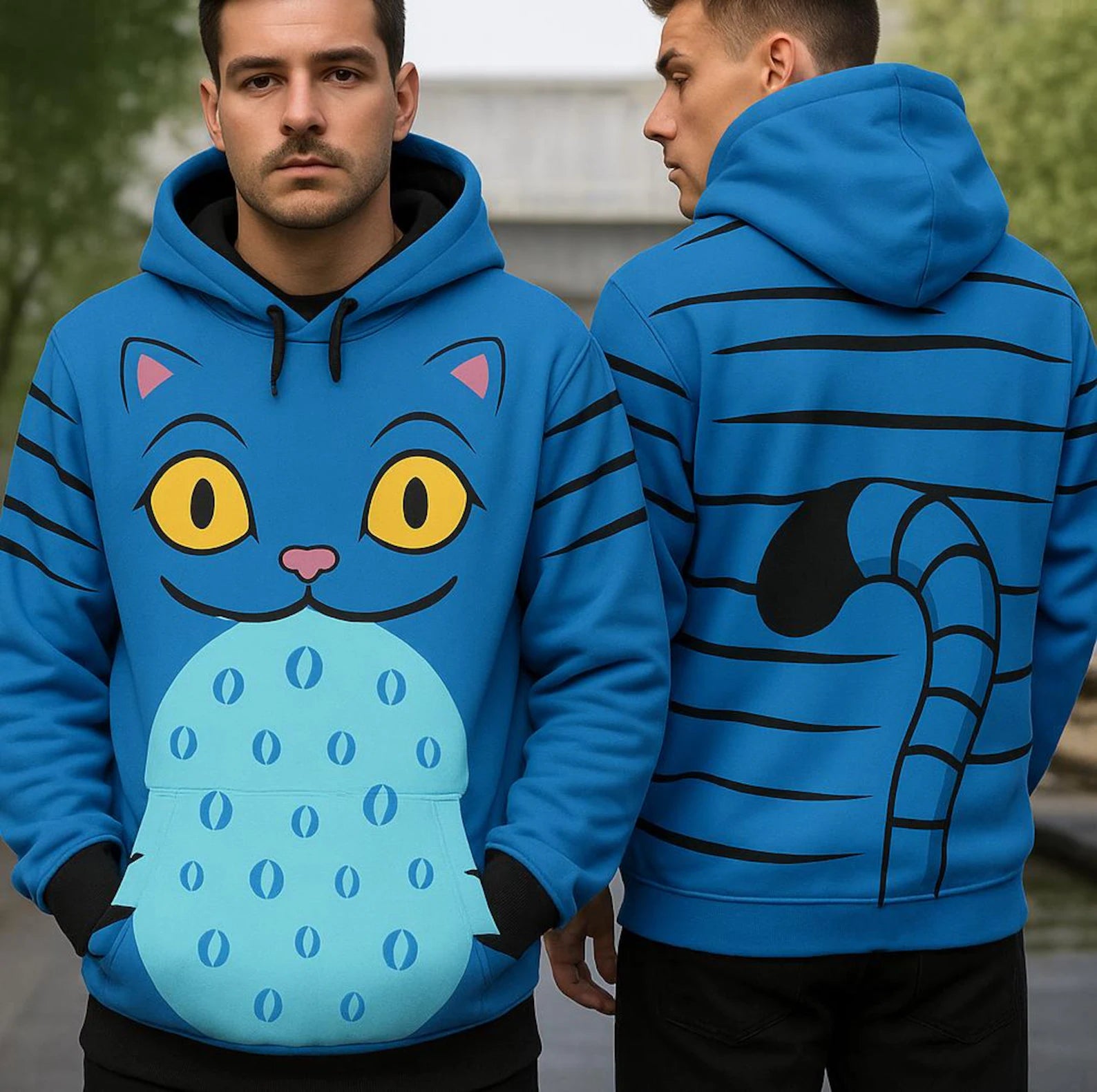 Halloween Derpy Tiger Costume 3D Hoodie, Demon Hunter Cosplay Sweatshirt, Demon Hunters Halloween Shirt, Kpop Movie Fan Gifts