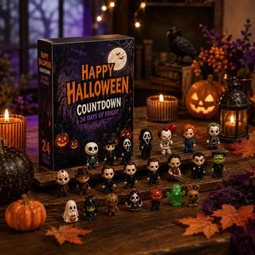 Halloween Mystery Box Advent Calendar 24 Mini Collectible Figures Ghost Witch Pumpkin Characters Kids Holiday Surprise Toy