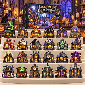 Halloween Village Advent Calendar 2026 - 24-Day Countdown, Acrylic Charms