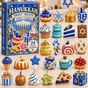 Hanukkah Sweet Treats advent calendar 2026 - 24-Day Countdown, Acrylic Charms