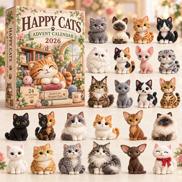 Happy Cats advent calendar 2026 - 24-Day Countdown, Acrylic Charms