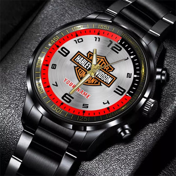 Harley-Davidson Car Personalized Black Stainless Steel Hand Watch