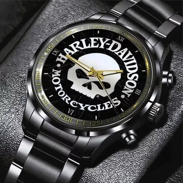 Harley Davidson Black Watch - Harley Stainless Steel Watch