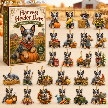 Harvest Heeler Days Advent Calendar 2026 24 Day Festive Countdown Acrylic Charms Blind Box Gift For Dog Lovers