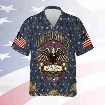 Vintage USA 250 Years Anniversary Hawaiian Shirt  Patriotic Eagle Freedom Faith AOP Hawaiian Shirt 684943