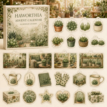 Haworthia Advent Calendar 2026 - 24-Day Countdown, Acrylic Charms