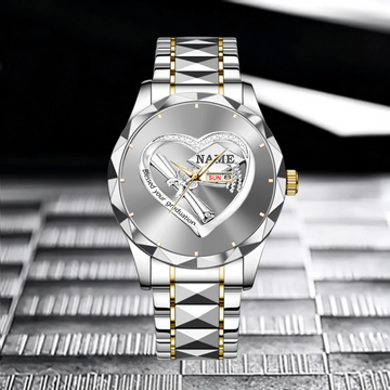 Heart-shaped Graduation Cap Customized Watch – Personalized Name - Unique Gift For Graduates