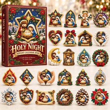 Heart Frame Holy Night advent calendar 2026 - 24-Day Countdown, Acrylic Charms