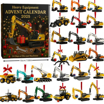 Heavy Equipment Advent Calendar Crane Car Building Blocks Advent Calendar Gift For Excavator Lovers Christmas Countdown Calendar