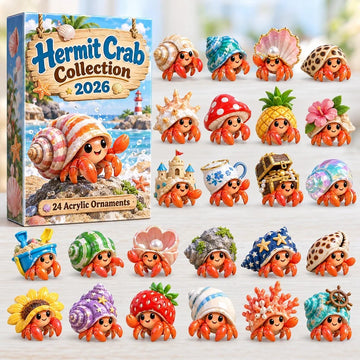 Hermit Crab Collection Advent Calendar 2026 - 24-Day Countdown, Acrylic Charms