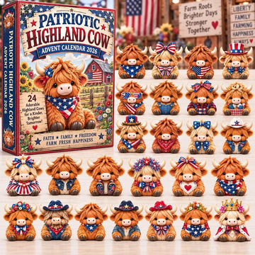 Highland Cow Advent Calendar 2026 - 24-Day Countdown, Acrylic Charms-3