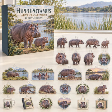 Hippopotamus Advent Calendar 2026 - 24-Day Countdown, Acrylic Charms