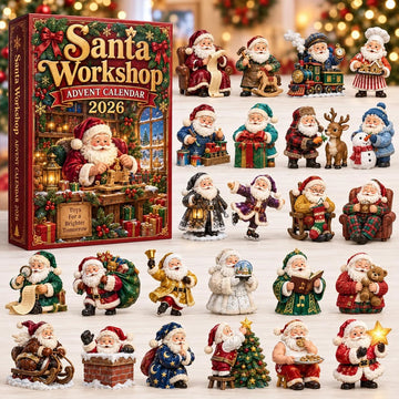Holiday Jobs Santa Workshop advent calendar 2026 - 24-Day Countdown, Acrylic Charms