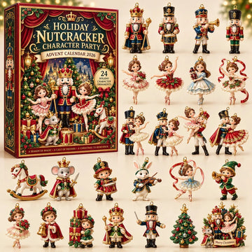 Holiday Nutcracker Character Party Advent Calendar 2026 - 24-Day Countdown, Acrylic Charms