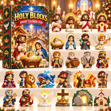 Holy Blocks Advent Calendar 2026 - 24-Day Countdown, Acrylic Charms