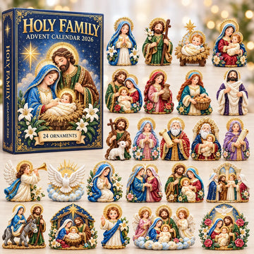 Holy Family Blessings advent calendar 2026 - 24-Day Countdown, Acrylic Charms