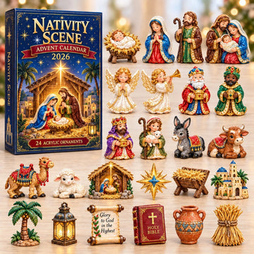 Holy Nativity Story advent calendar 2026 - 24-Day Countdown, Acrylic Charms