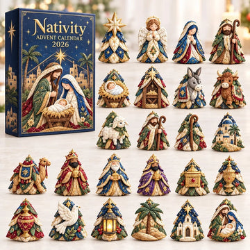 Holy Nativity Treasures Advent Calendar 2026 - 24-Day Countdown, Acrylic Charms
