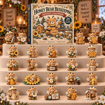 Honey Bear Beekeeping Advent Calendar 2026 - 24-Day Countdown, Acrylic Charms