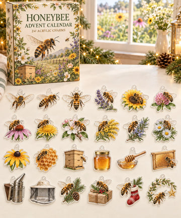 Honeybee Advent Calendar 2026 - 24-Day Countdown, Acrylic Charms