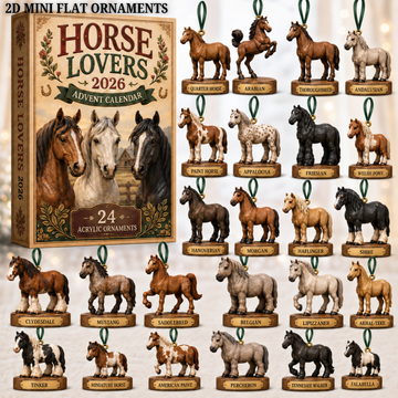 Horse Lovers Advent Calendar 2026 24 Day Festive Countdown Acrylic Charms Blind Box Gift For Horse Lovers