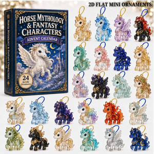 Horse Mythical Advent Calendar 2026 24 Day Festive Countdown Acrylic Charms Blind Box Gift For Fantasy Lovers