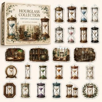 Hourglass Collecting Advent Calendar 2026 - 24-Day Countdown, Acrylic Charms
