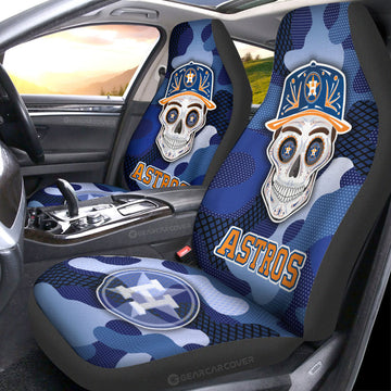 Houston Astros Car Seat Covers Skull Theme Collection