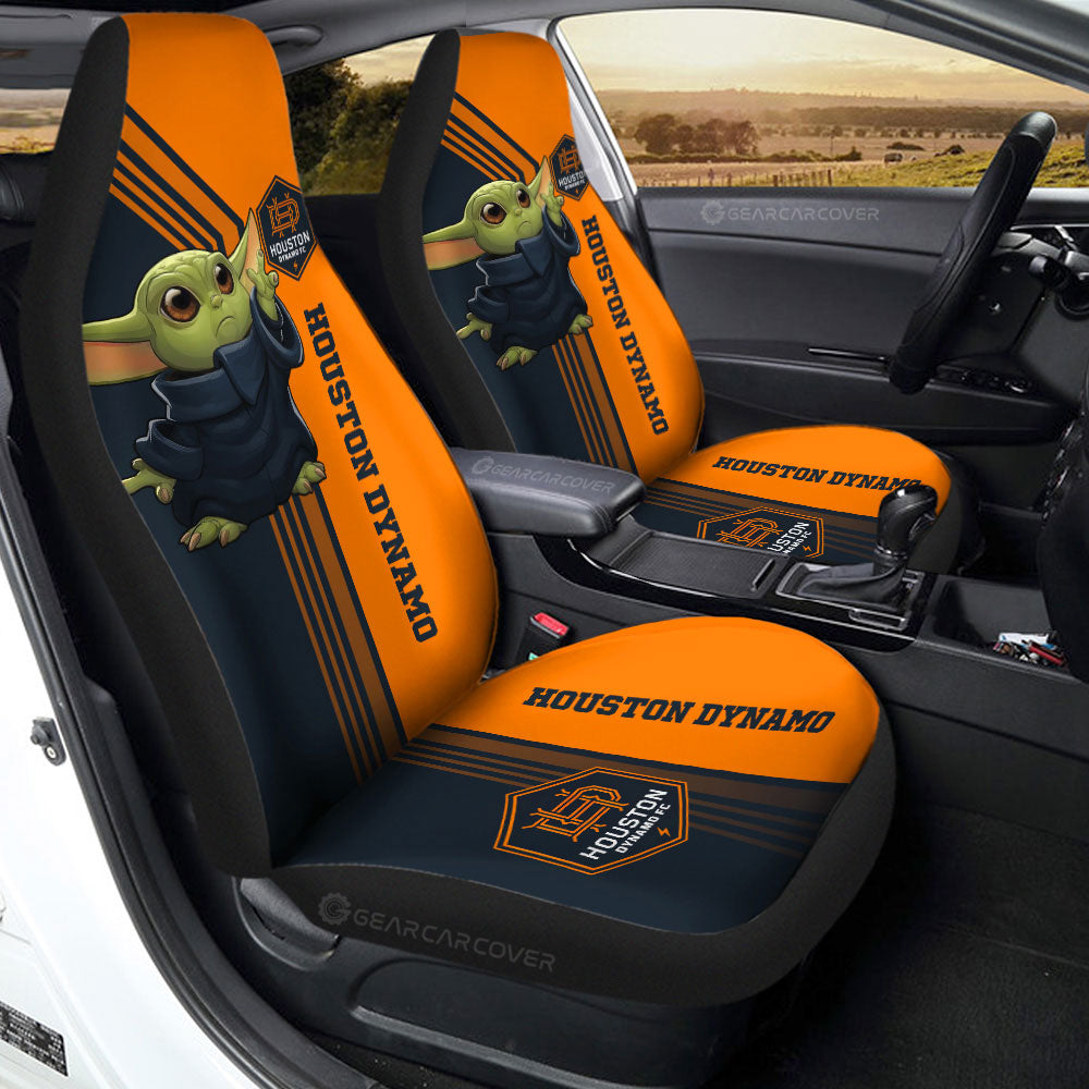 Houston Dynamo FC Car Seat Covers Baby Yoda Car Accessories