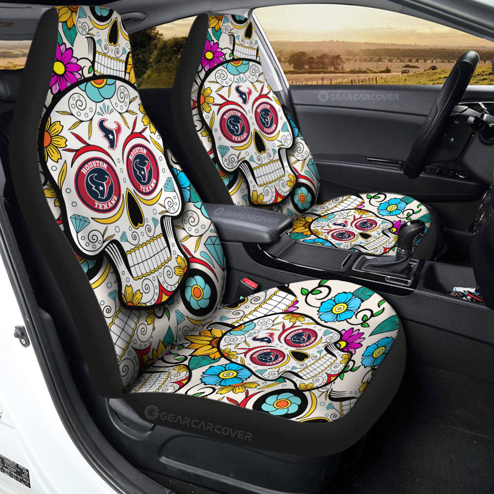 Houston Texans Car Seat Covers Custom Sugar Skull Car Accessories