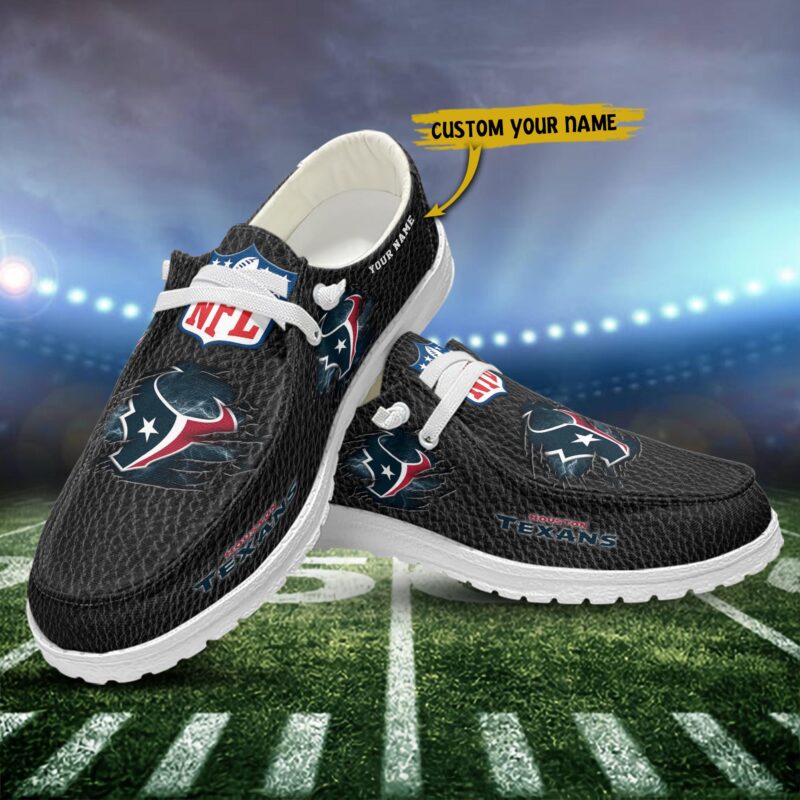 Houston Texans Hey Dude Shoes -NFL Custom Name - Ingenious Gifts Your Whole Family