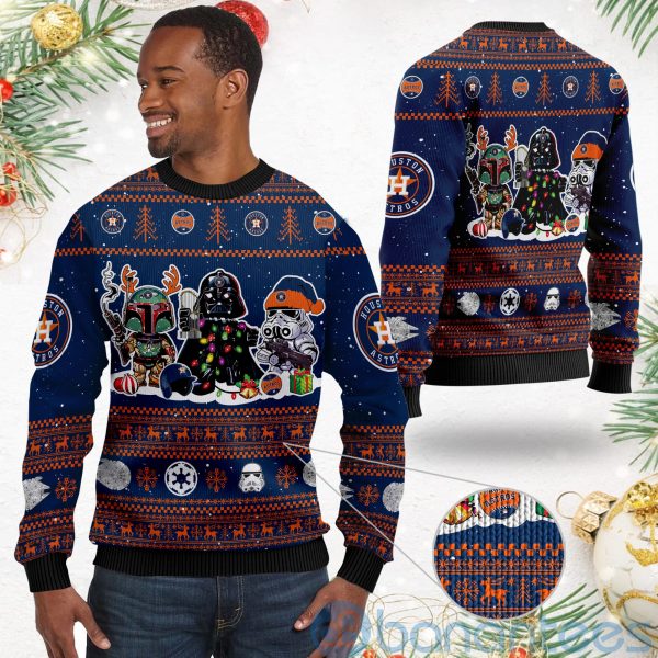 Houston Astros Star Wars Ugly Christmas 3D Sweater