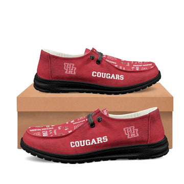 Houston Cougars Loafers - Inspired By Hey Dude Shoes Style