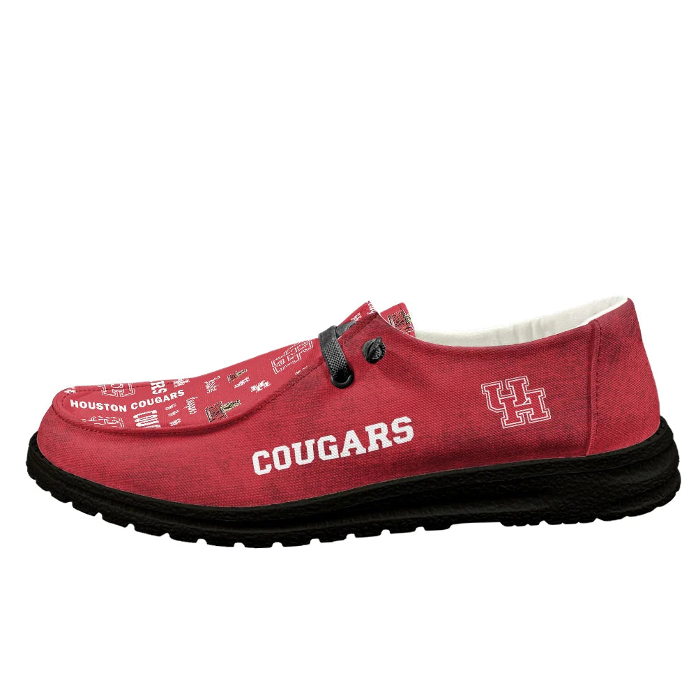 Houston Cougars Loafers - Inspired By Hey Dude Shoes Style