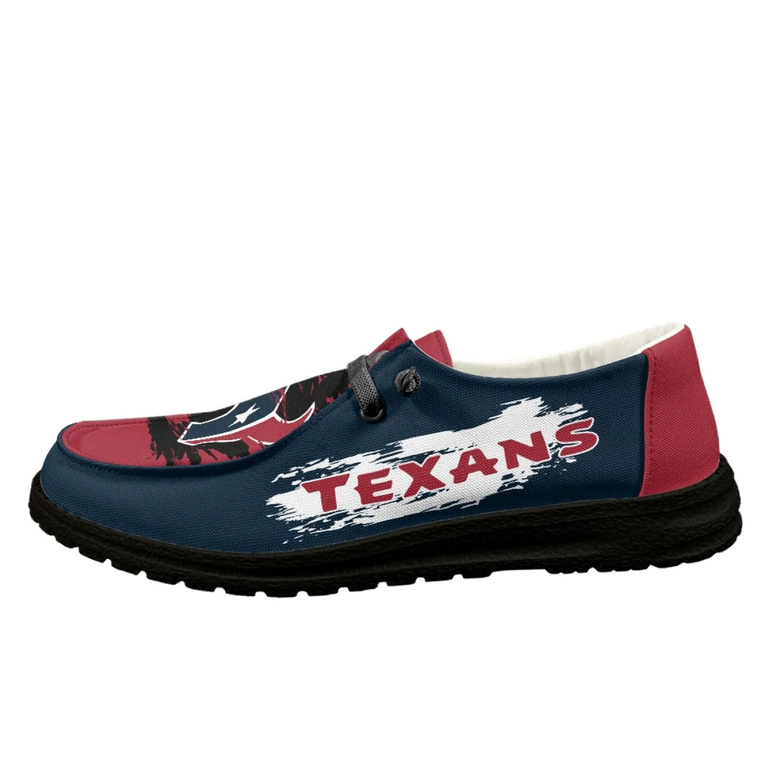 Houston Texans Loafers Lace Up - Inspired By Hey Dude Shoes Style