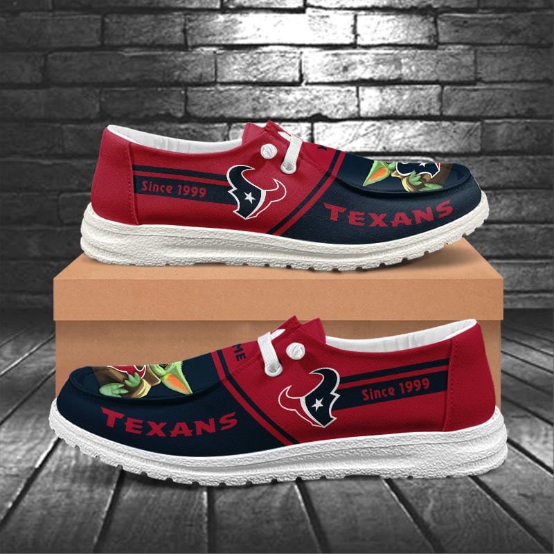 Houston Texans Hey Dude Shoes, Baby yoda Shoes, Grogu, NFL Shoes - Ingenious Gifts Your Whole Family