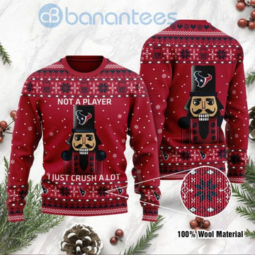 Houston Texans I Am Not A Player I Just Crush Alot Ugly Christmas 3D Sweater