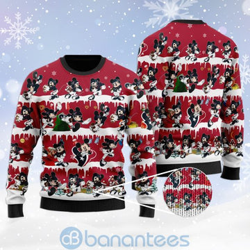 Houston Texans Mickey American Football Ugly Christmas 3D Sweater