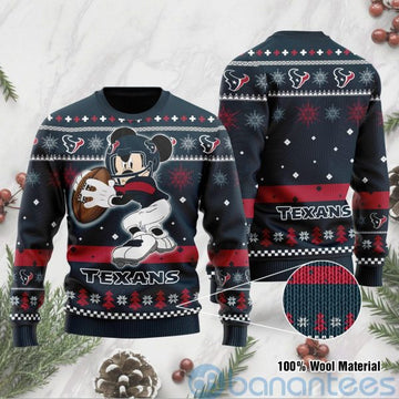 Houston Texans Mickey Mouse Funny Ugly Christmas 3D Sweater