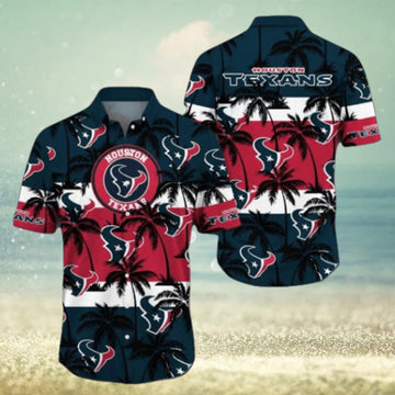 Houston Texans Palm Tree Pattern Hawaiian shirt, Houston Texans Gifts