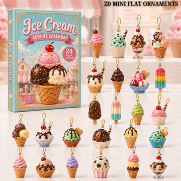 Ice Cream Sweet Treat Advent Calendar 2026 24 Day Festive Countdown Acrylic Charms Blind Box Gift For Dessert Lovers
