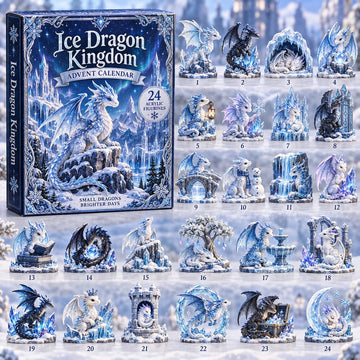 Ice Dragon Kingdom Advent Calendar 2026 - 24-Day Countdown, Acrylic Charms