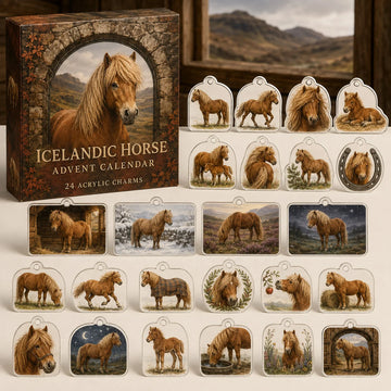 Icelandic Horse Advent Calendar 2026 - 24-Day Countdown, Acrylic Charms