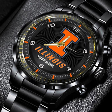 Illinois Fighting Illini Stainless Steel W