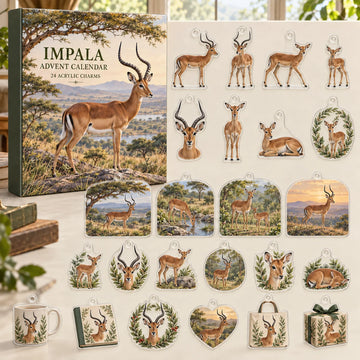 Impala Advent Calendar 2026 - 24-Day Countdown, Acrylic Charms
