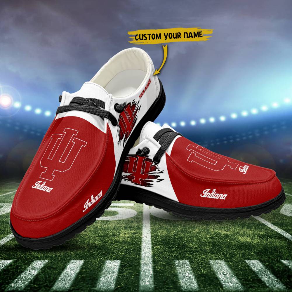 Indiana Hoosiers Hey Dude Shoes, NCAA Shoes, White Hey Dudes - Ingenious Gifts Your Whole Family