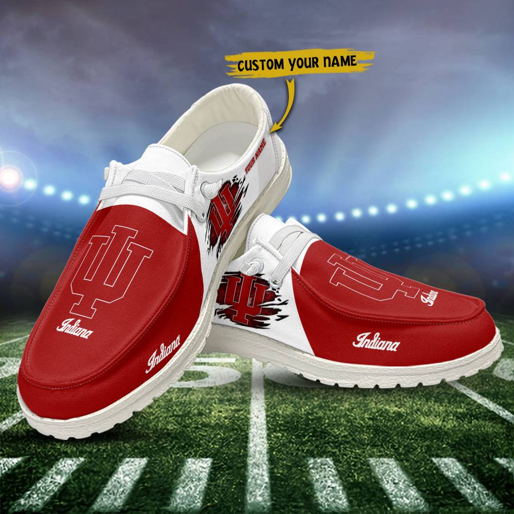 Indiana Hoosiers Hey Dude Shoes, NCAA Shoes, White Hey Dudes - Ingenious Gifts Your Whole Family