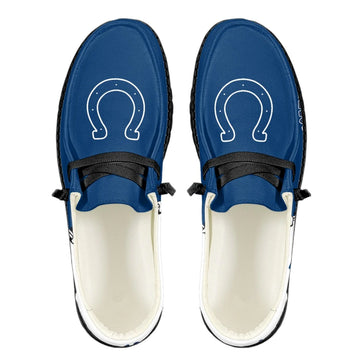 Indianapolis Colts Loafers Colorblock - Inspired By Hey Dudes Shoes Style