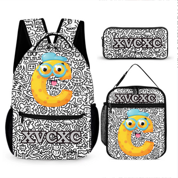 Interesting Graffiti-covered Backpack - Personalized Name
